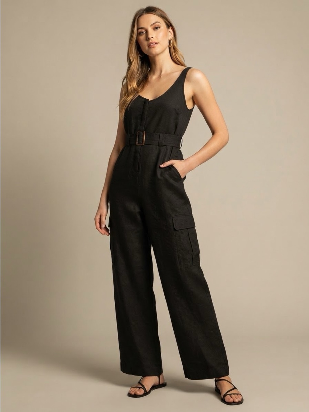 Abercrombie Cargo Wide Leg Jumpsuit M
